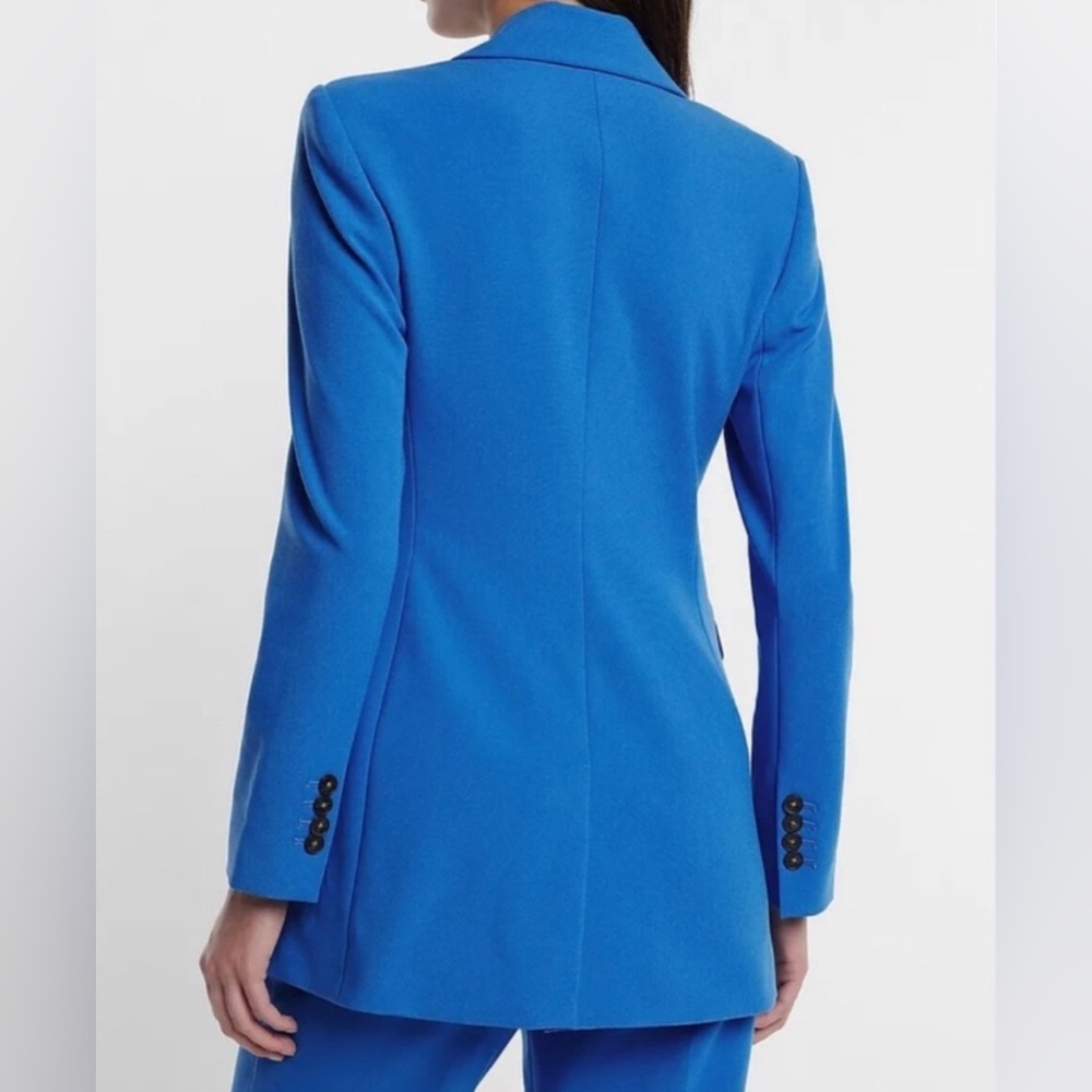 Express Electric Blue Double-Breasted Blazer - Picture 2 of 16